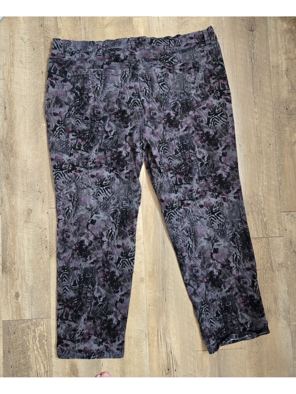 Gloria Vanderbilt Amanda High Rise Tapered Pants Plus Size 24W Abstract Stretch - Picture 4 of 7